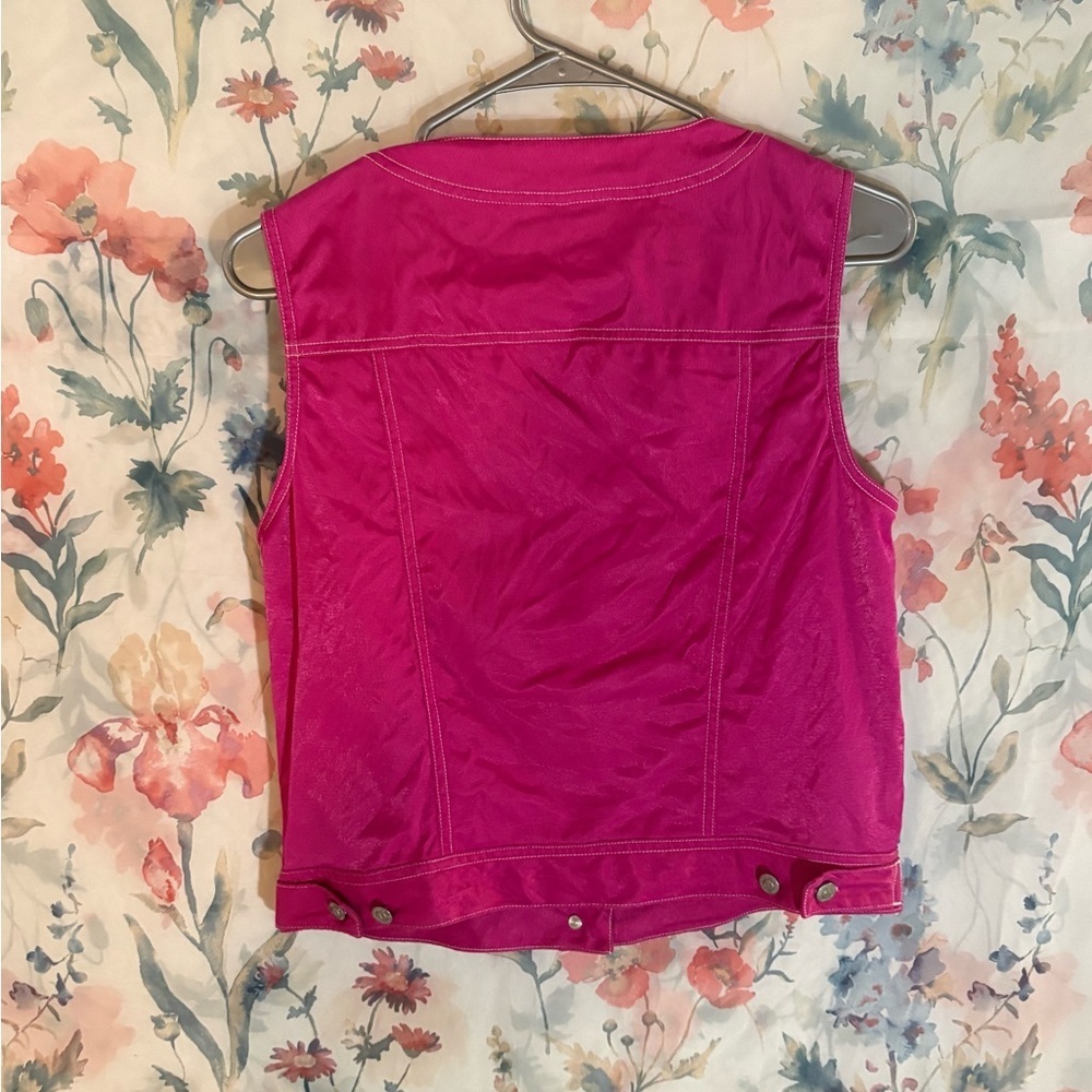 Vintage Carole Little Sport Fuchsia Vest - Picture 4 of 8